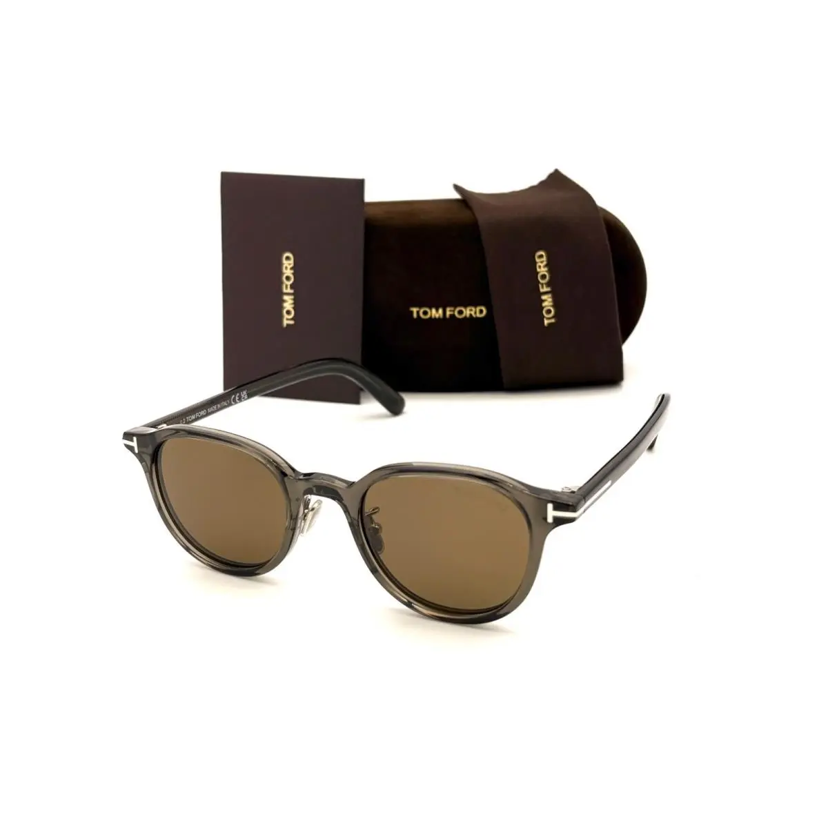 Tom Ford FT0977 20J Light Gray / Brown 48mm Sunglasses