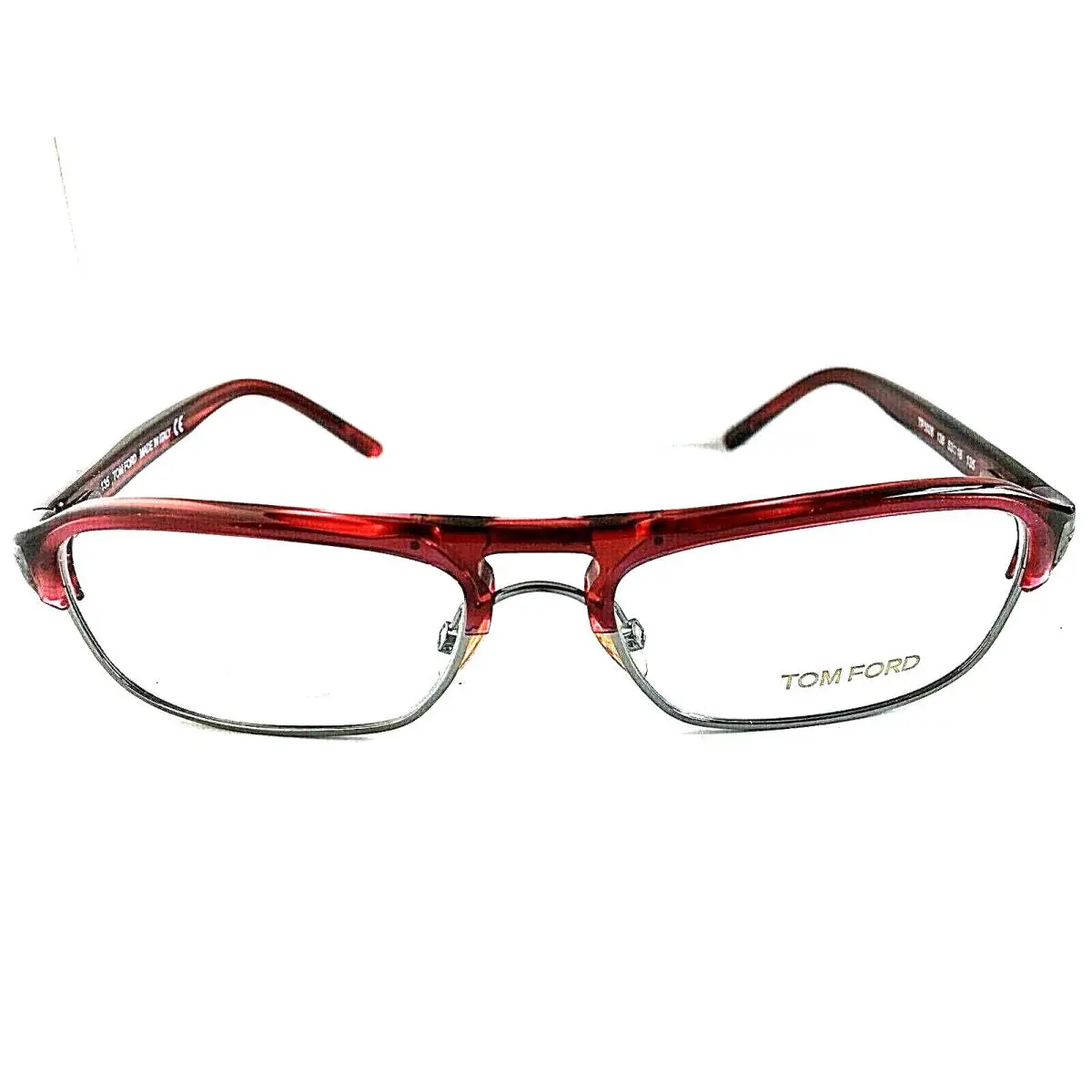Tom Ford TF526130 Burgundy/silver 53mm Rx Women`s Eyeglasses Frame