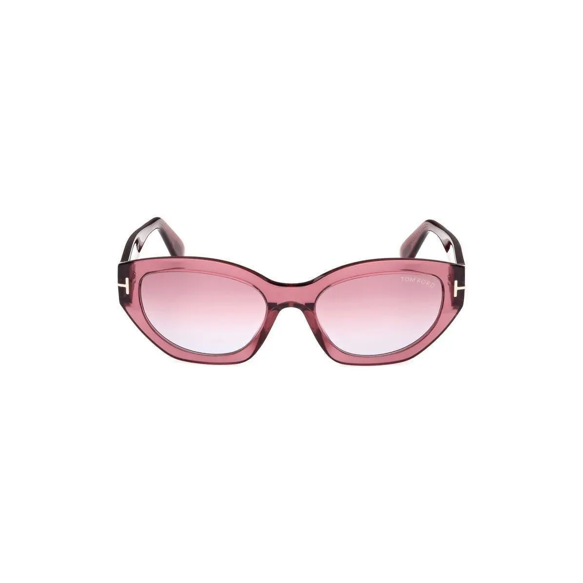 Tom Ford Women Penny 55mm Geometric Sunglasses Wine / T Logo / Vio