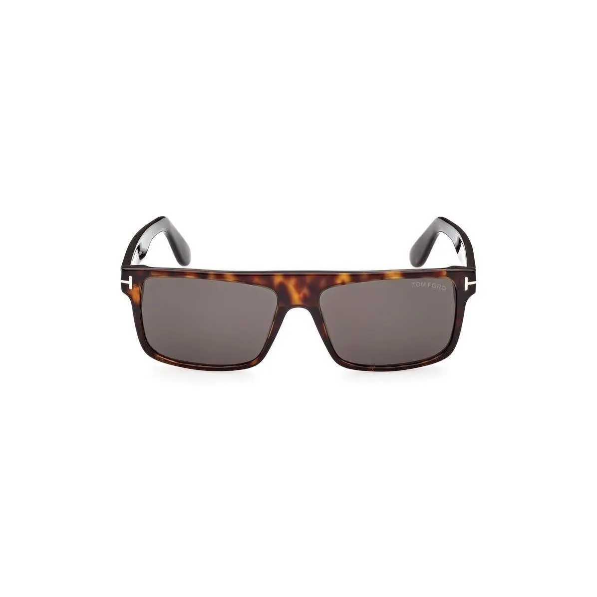 Tom Ford Men 58mm Rectangle Sunglasses Dark Havana / Smoke
