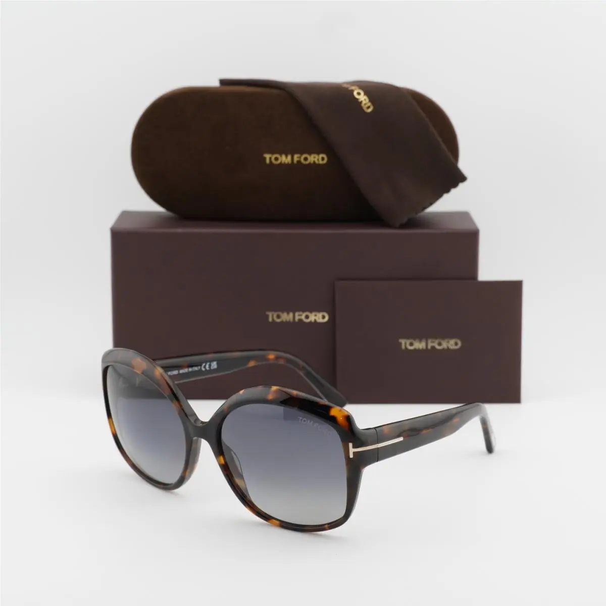 Tom Ford FT0919 55D Shiny Havana/smoke Gradient Polarized 60-17-135