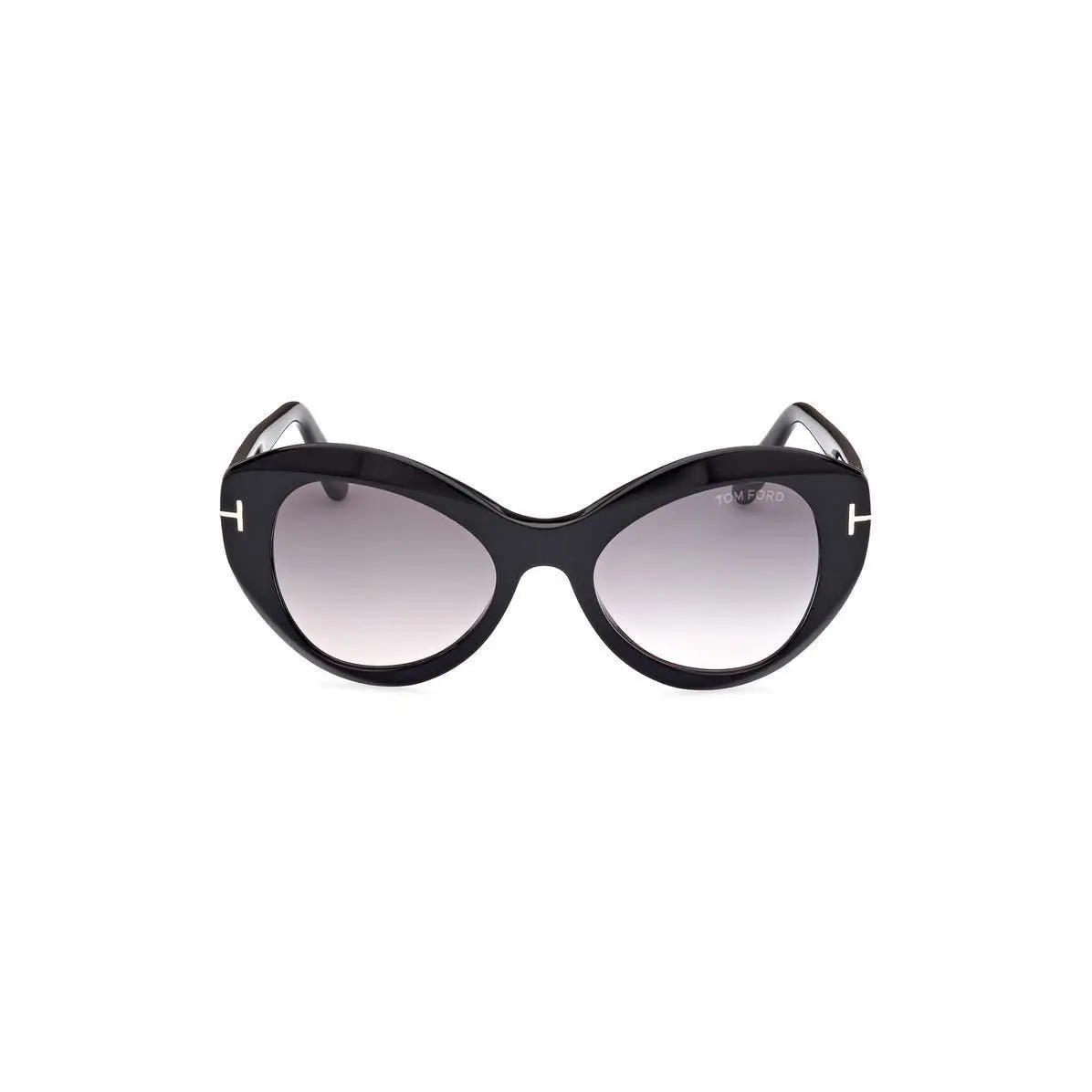 Tom Ford Men Guinivere 52mm Round Sunglasses Shiny Black / Gradien