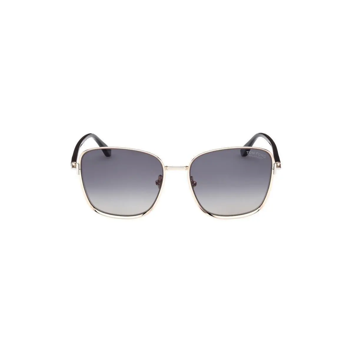 Tom Ford Men Fern 57mm Polarized Square Sunglasses Rose Gold/smoke