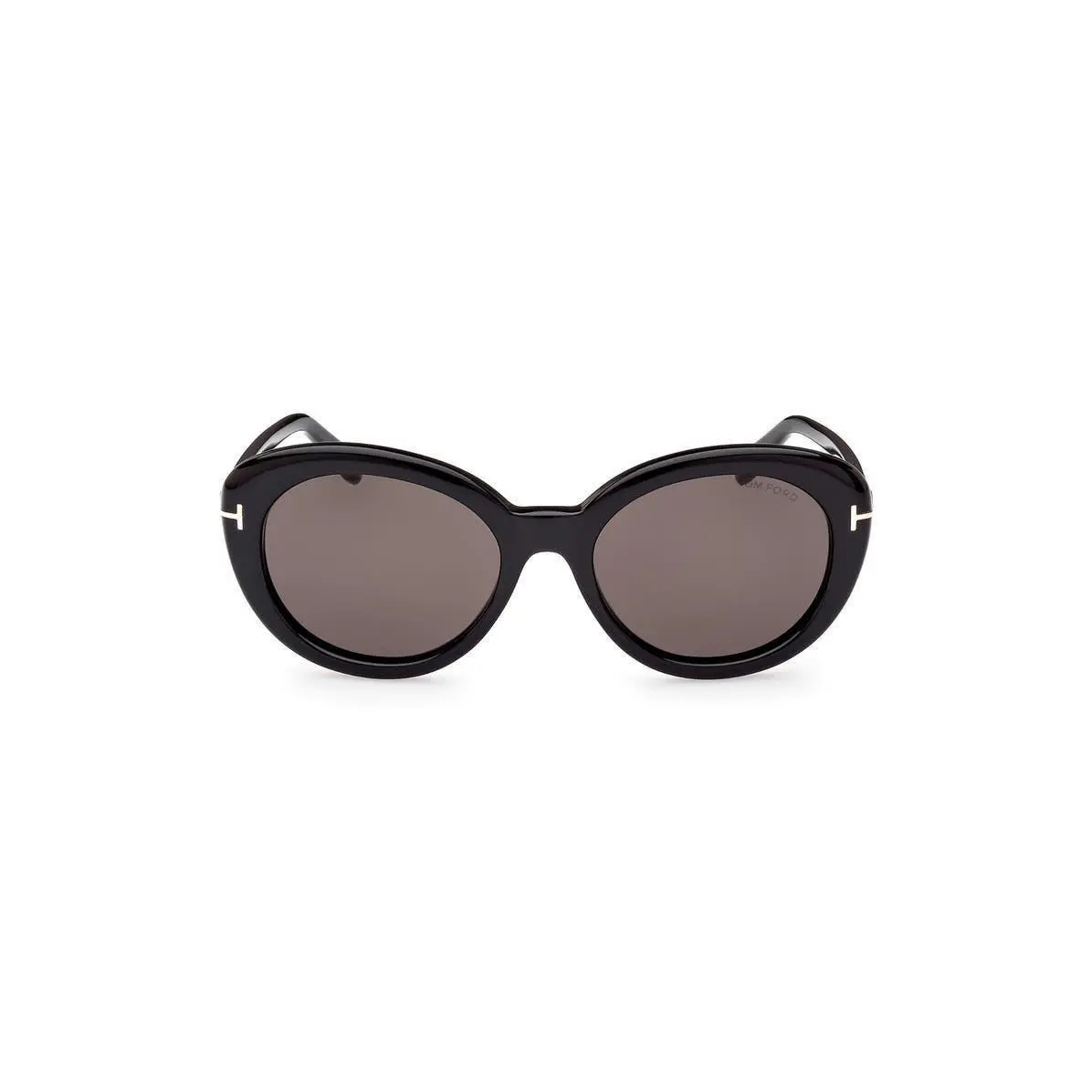 Tom Ford Men 55mm Cat Eye Sunglasses Shiny Black / Smoke