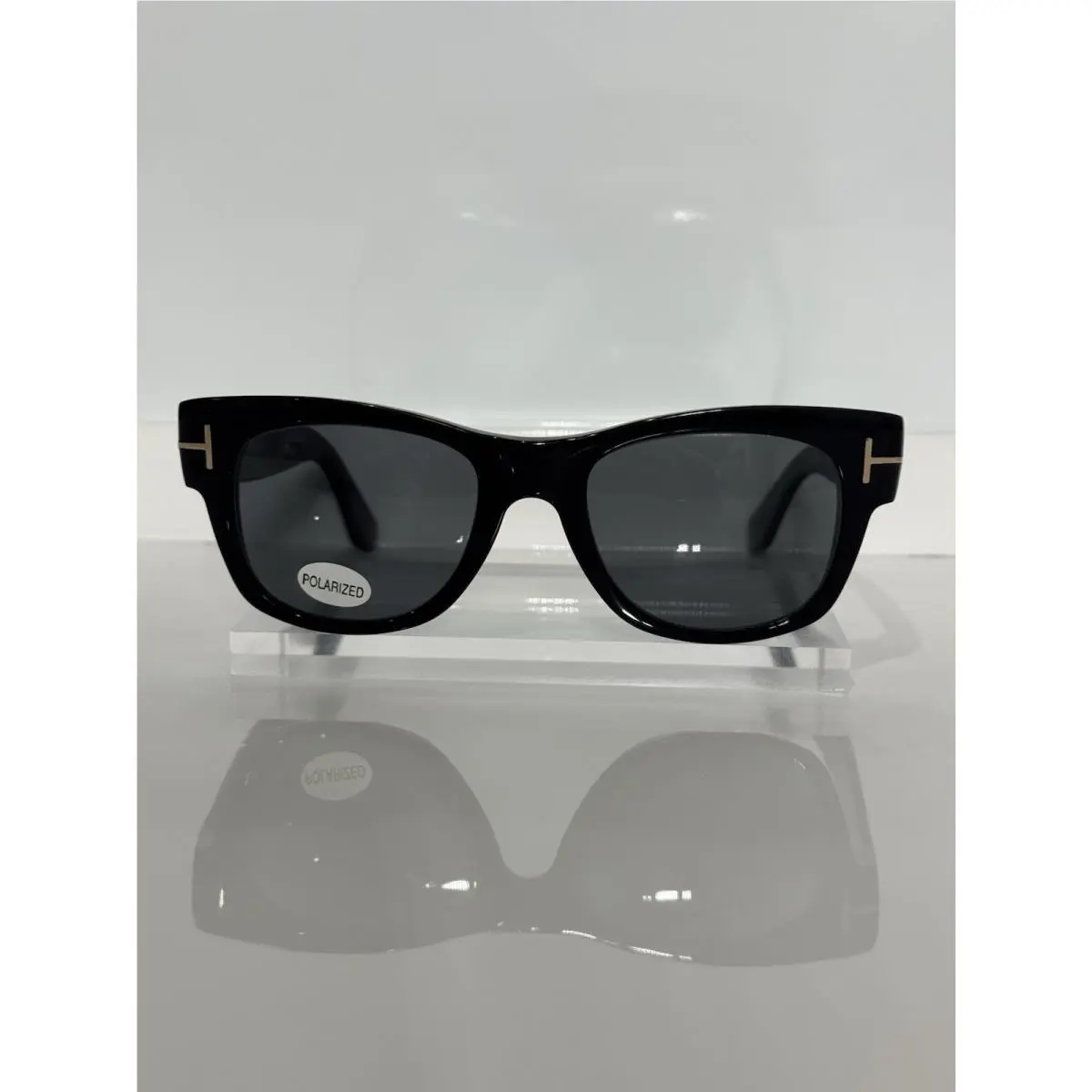 Tom Ford 5040 Black Chunky Acetate Unisex Retro Custom Polarized Gray Sunglasses
