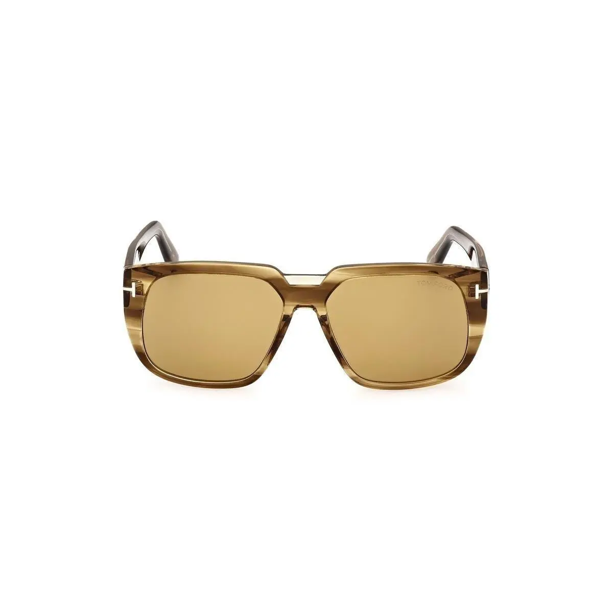 Tom Ford Men 56mm Square Sunglasses Colored Havana / Brown