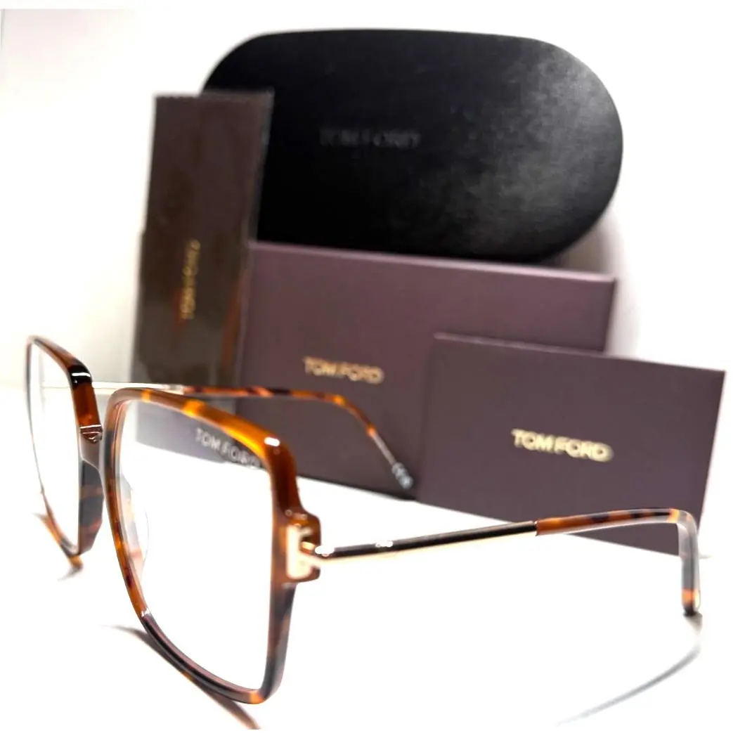 Tom Ford TF 5915-B 052 Blonde Havana/gold Temples Eyeglasses 53-16