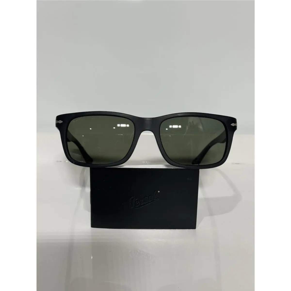 Tom Ford Persol 3048-S 9000/58 Matte Black Acetate G15 Green Polarized Sunglasses