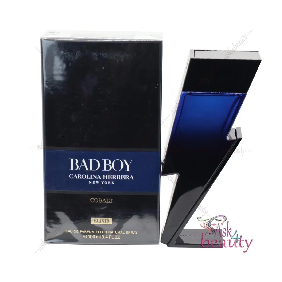 Bad Boy Cobalt Elixir by Carolina Herrera 3.4 oz Edp Cologne For Men