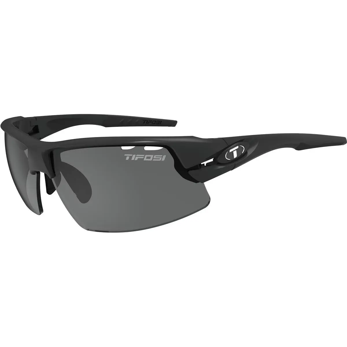 Optics Crit Sunglasses Matte Black/smoke/ac Red/clear One Size by Tifosi