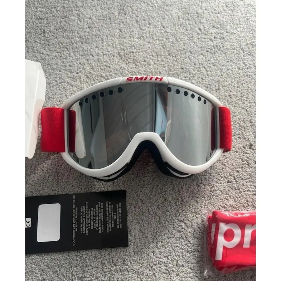 White Ski Snowboard Goggles Supreme Smith FW15 Motocross Atv Dirt Bike Mask