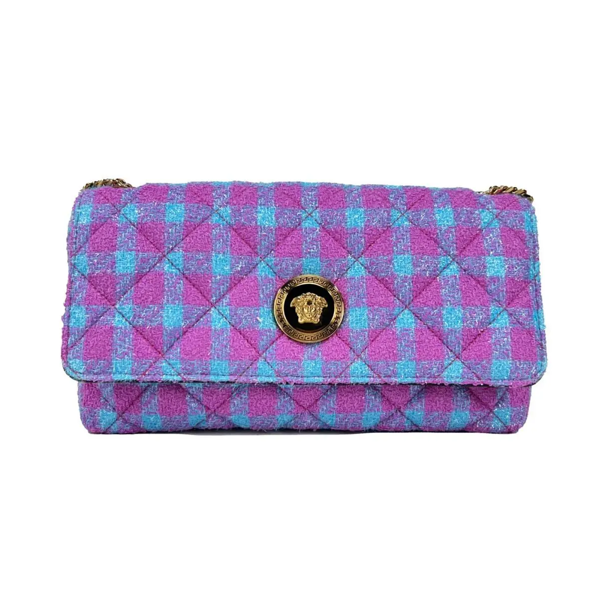 Versace Wool Lurex Medium Shoulder Crossbody Bag
