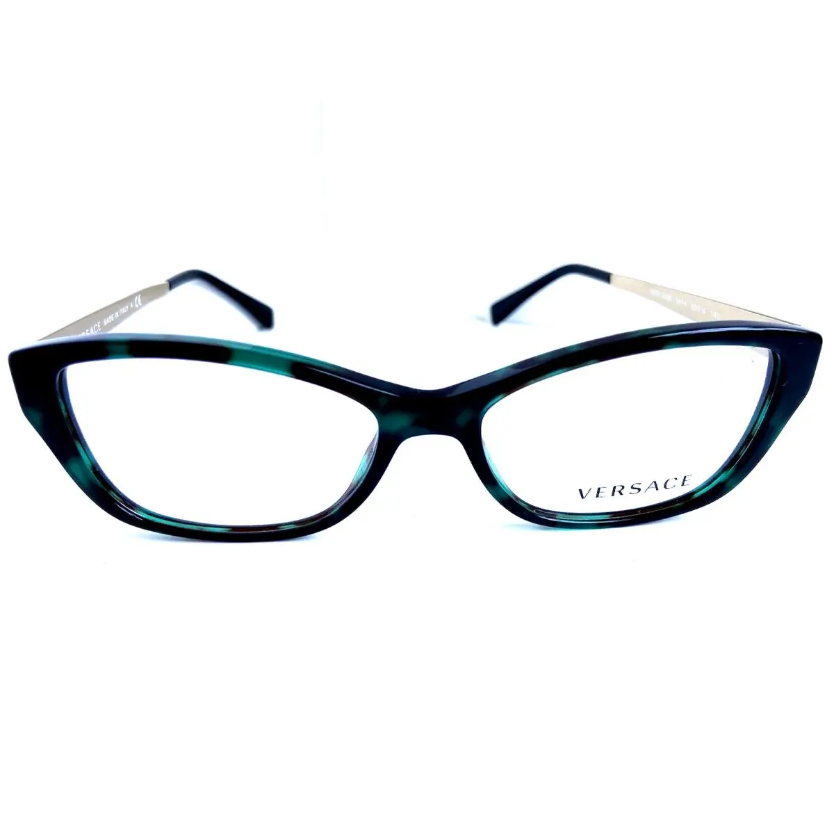 Versace Mod. 3632 Green 52mm Cat Eye Women`s Eyeglasses Frame Italy 7 2
