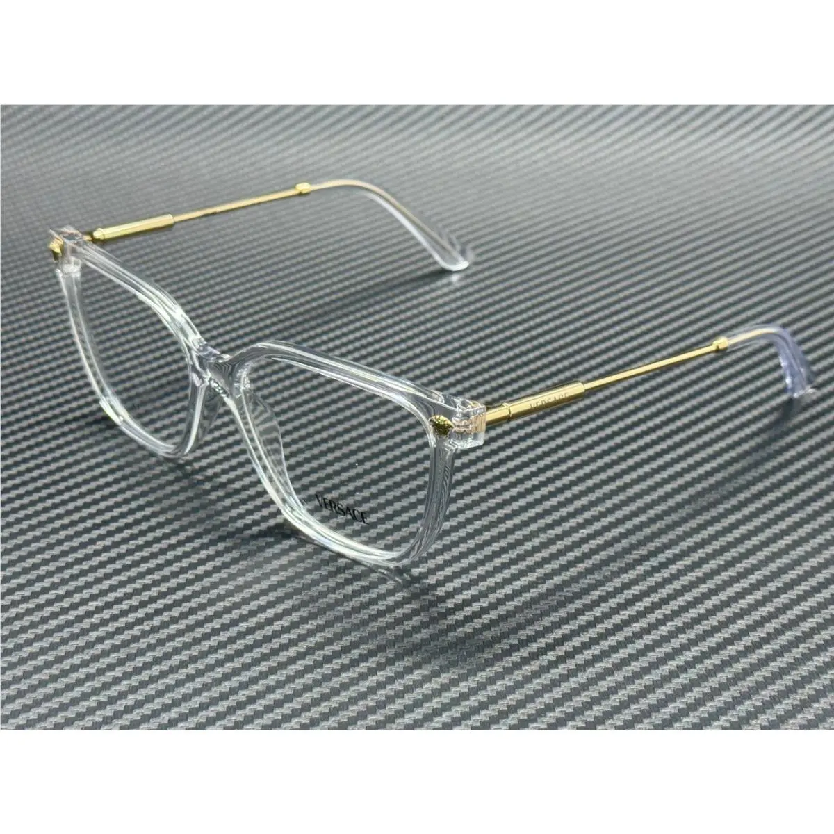 Versace VE3388U 148 Crystal Transparent Gold Women`s 55 mm Eyeglasses