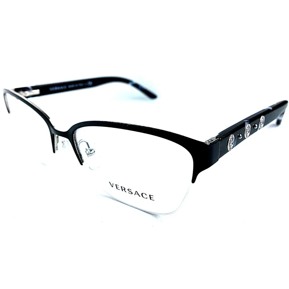 Versace Mod. 3632 GB1 Black 52mm Cat Eye Women`s Eyeglasses Frame Italy