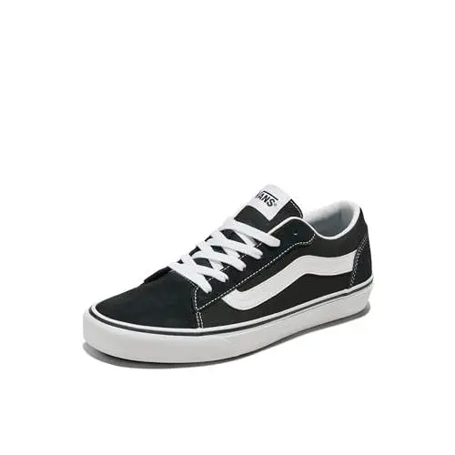 Men`s Vero Ls Low Top Shoe Suede/Canvas Black/White by Vans