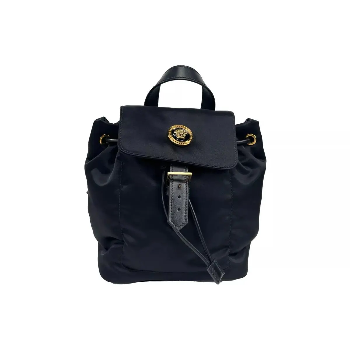 Versace Mini Nylon Medusa Drawstring Backpack Bag