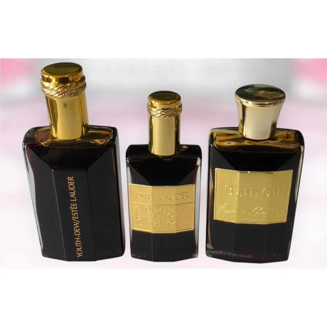 Lot OF 3 Estee Lauder Youth Dew Bath Oil Two 1 oz One 1/2 oz Bottle