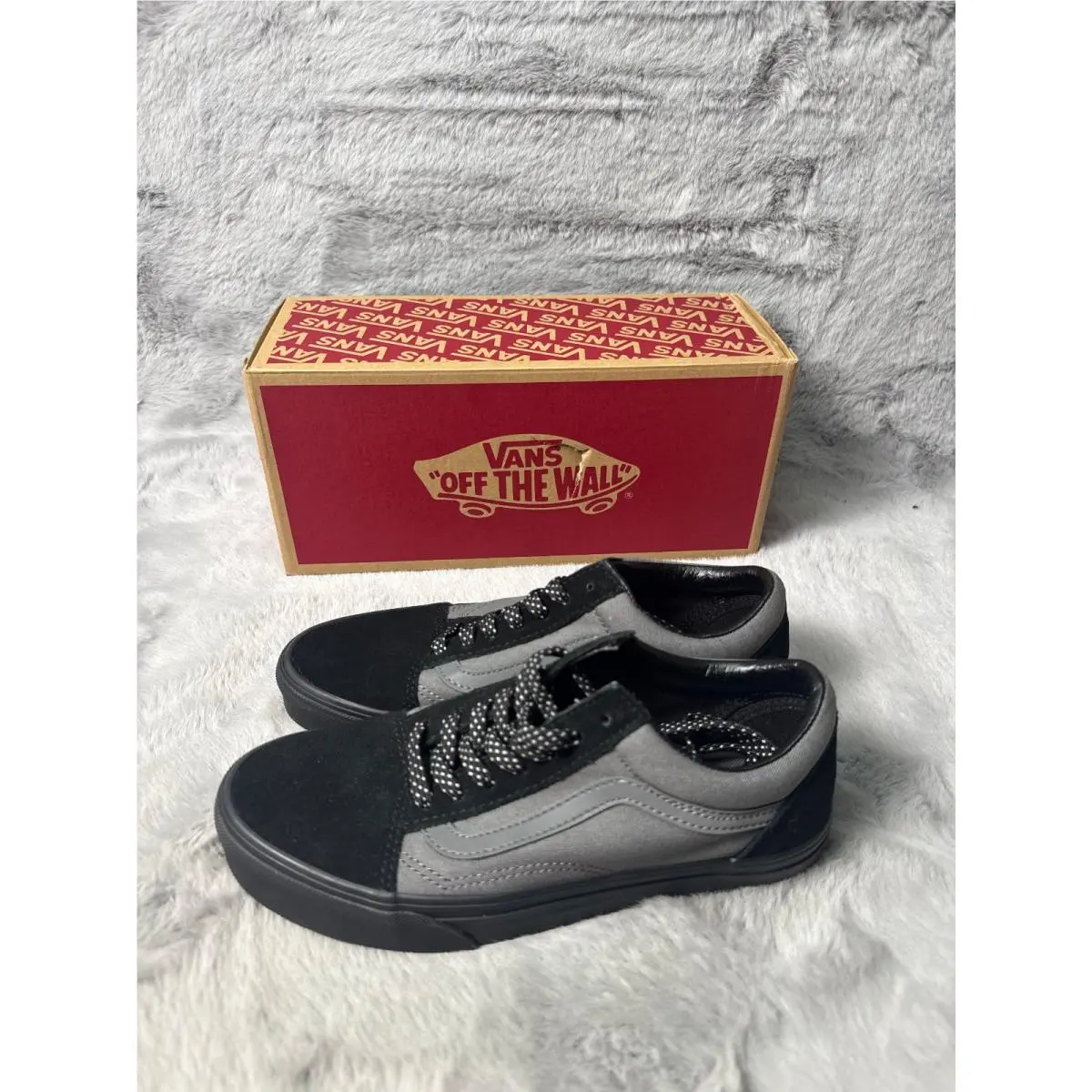Vans Old Skool Reflective Pop Black Pewter VN000ECUQPT - Size 6