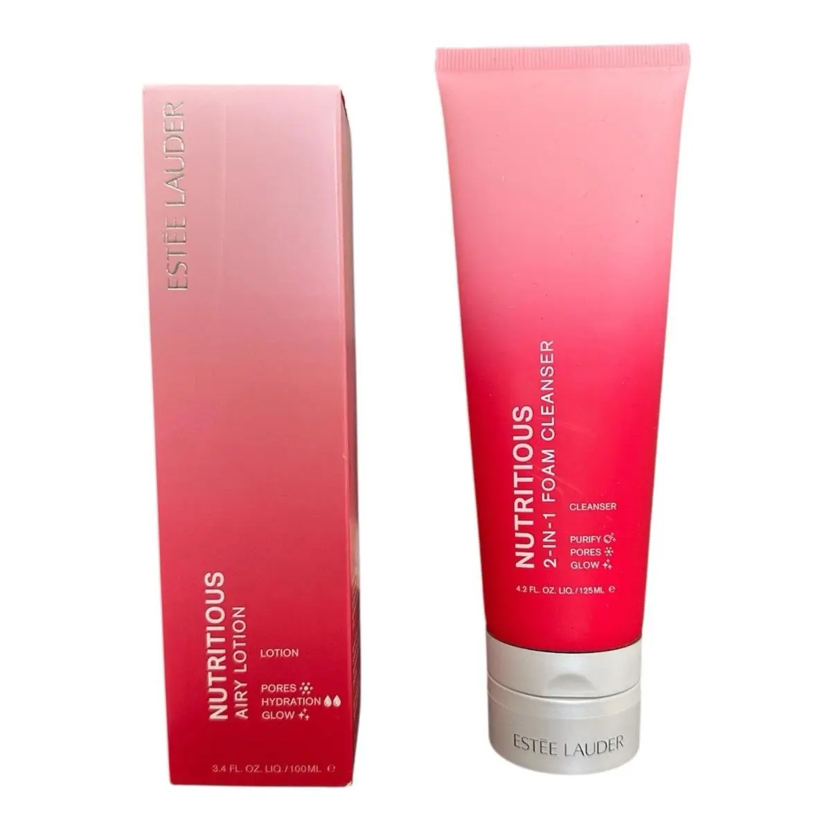 Estee Lauder Nutritious Airy Lotion Cleanser Set Bundle. Rv 60