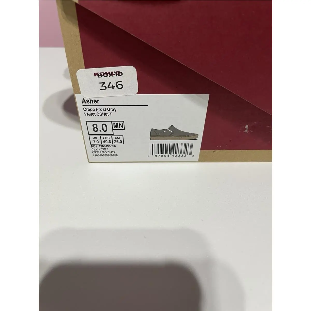 Vans shoes - VANS Asher - Asher - VN000CSN85T - Gray 4