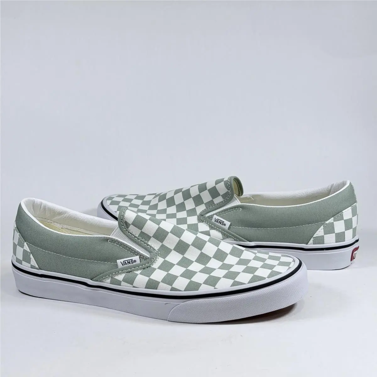 Vans shoes - Color Theory Checkerboard Slip-on - Color Theory Checkerboard - VN000BVZCJL - Iceberg Green 0