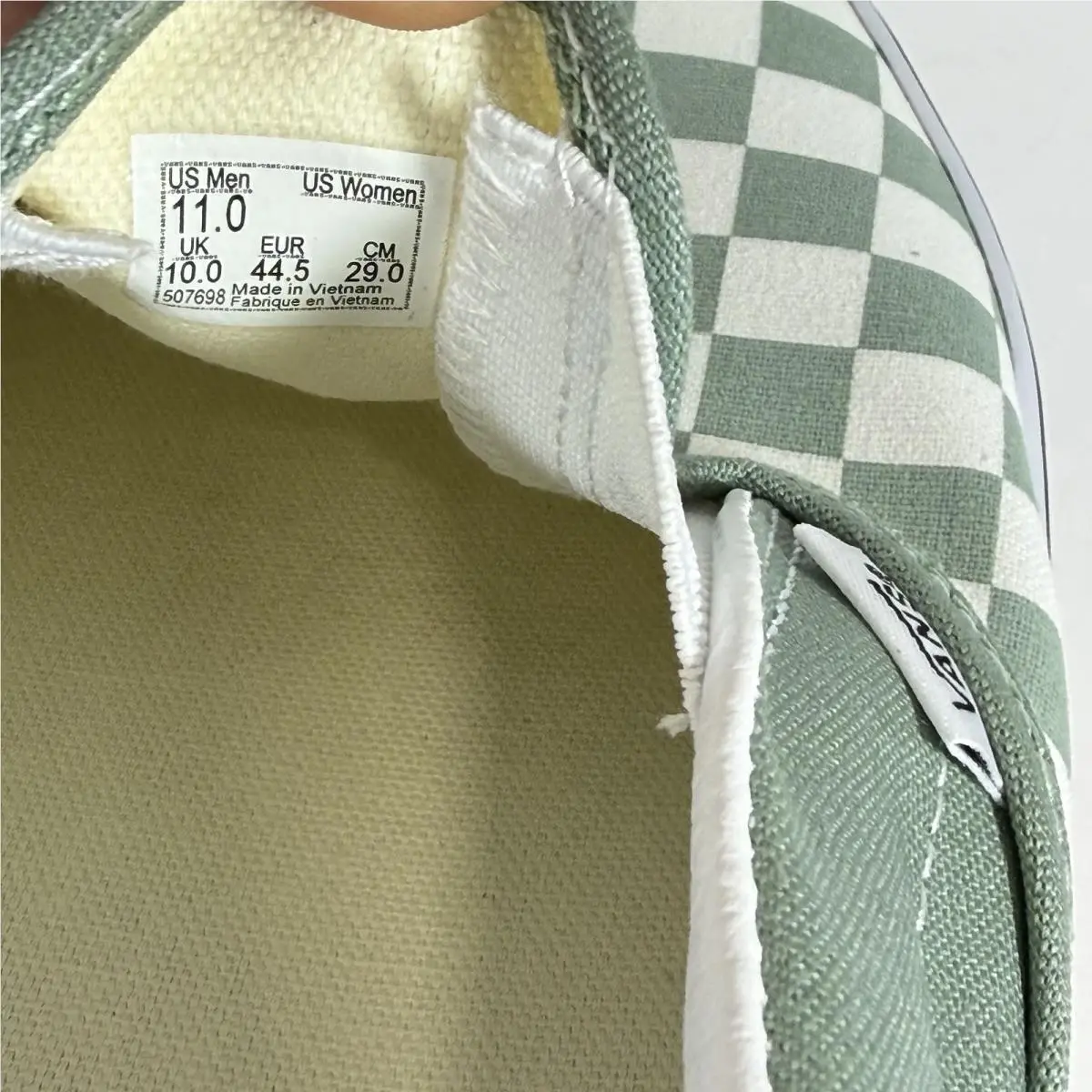Vans shoes - Color Theory Checkerboard Slip-on - Color Theory Checkerboard - VN000BVZCJL - Iceberg Green 3