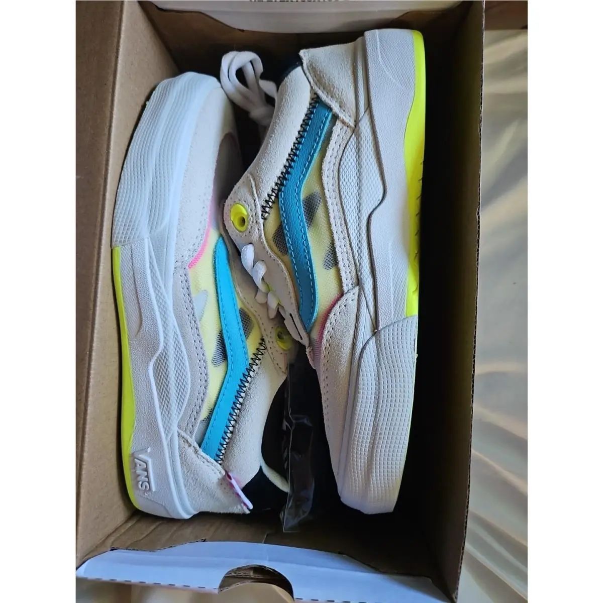 Vans Authentic Size 4 - Vans Neon Pop Cushion White Neon Multi Color