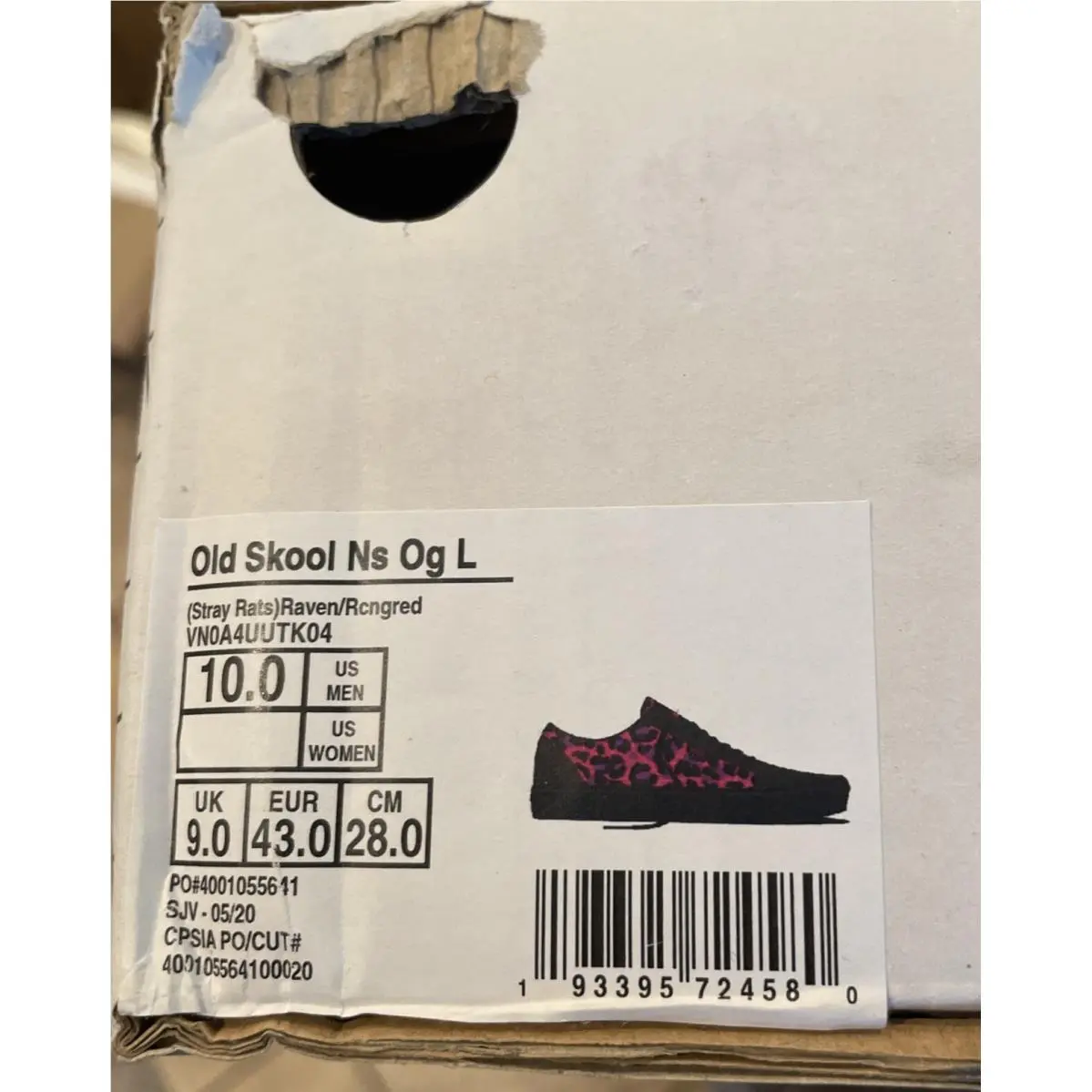 Vans shoes - VANS Old Skool - Old Skool - VN0A4UUTK04 - Black Red (UPC: 0193395724580) 4