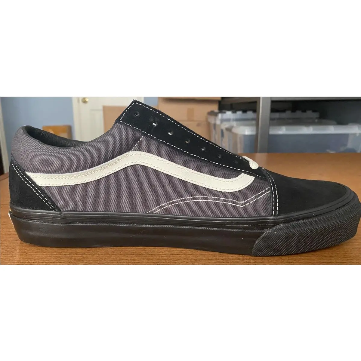2020 Vans OG Old Skool Black Forged Iron VN0A4P3XTJ1 Men`s Shoe Size 12