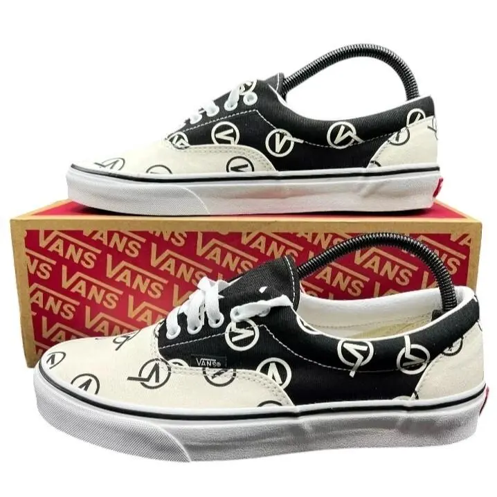Circle V Era Mens Womens 10.5 Sneakers VN0A4BV417H Black/marshmallow by Vans