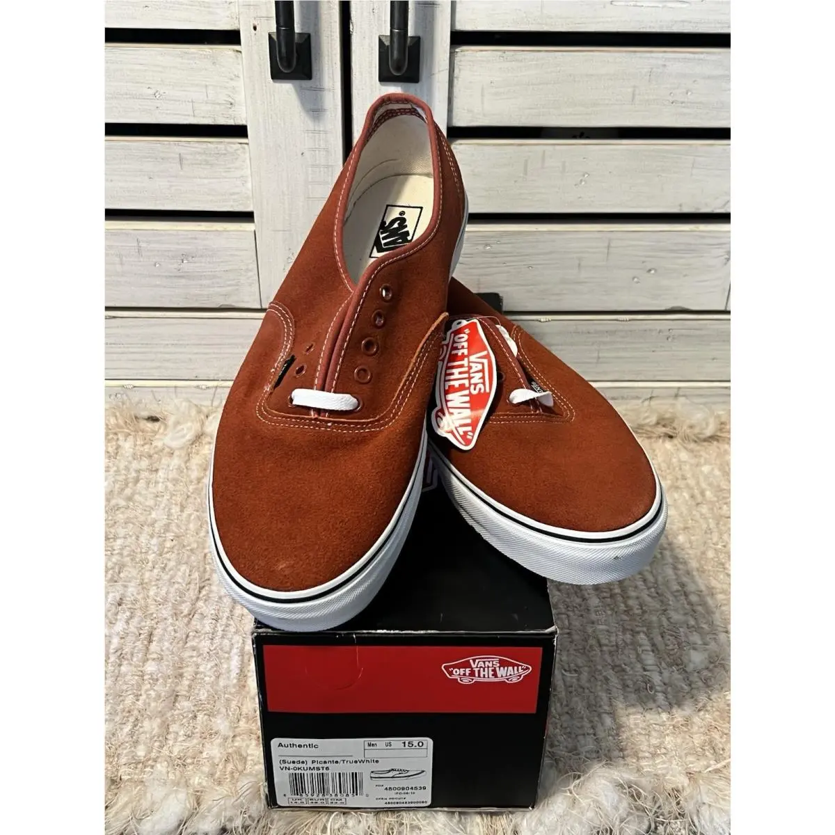 Vans Authentic Off The Wall Suede Picante/truewhite VN-0KUMST6 US 15