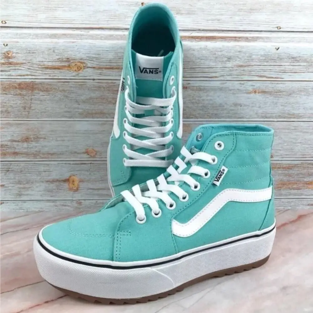 Vans Filmore Hi Tapere Canvas Aqua Sky Lace Up Sneakers Women’s Shoes 9.5