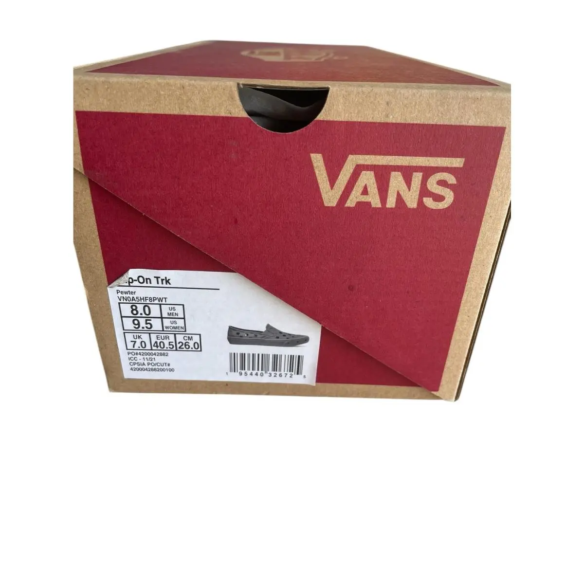 Vans shoes - Vans Slip-On Trk - Trk - VNA5HF8PWT-GRY-US8 - Gray (UPC: 195440326725) 8