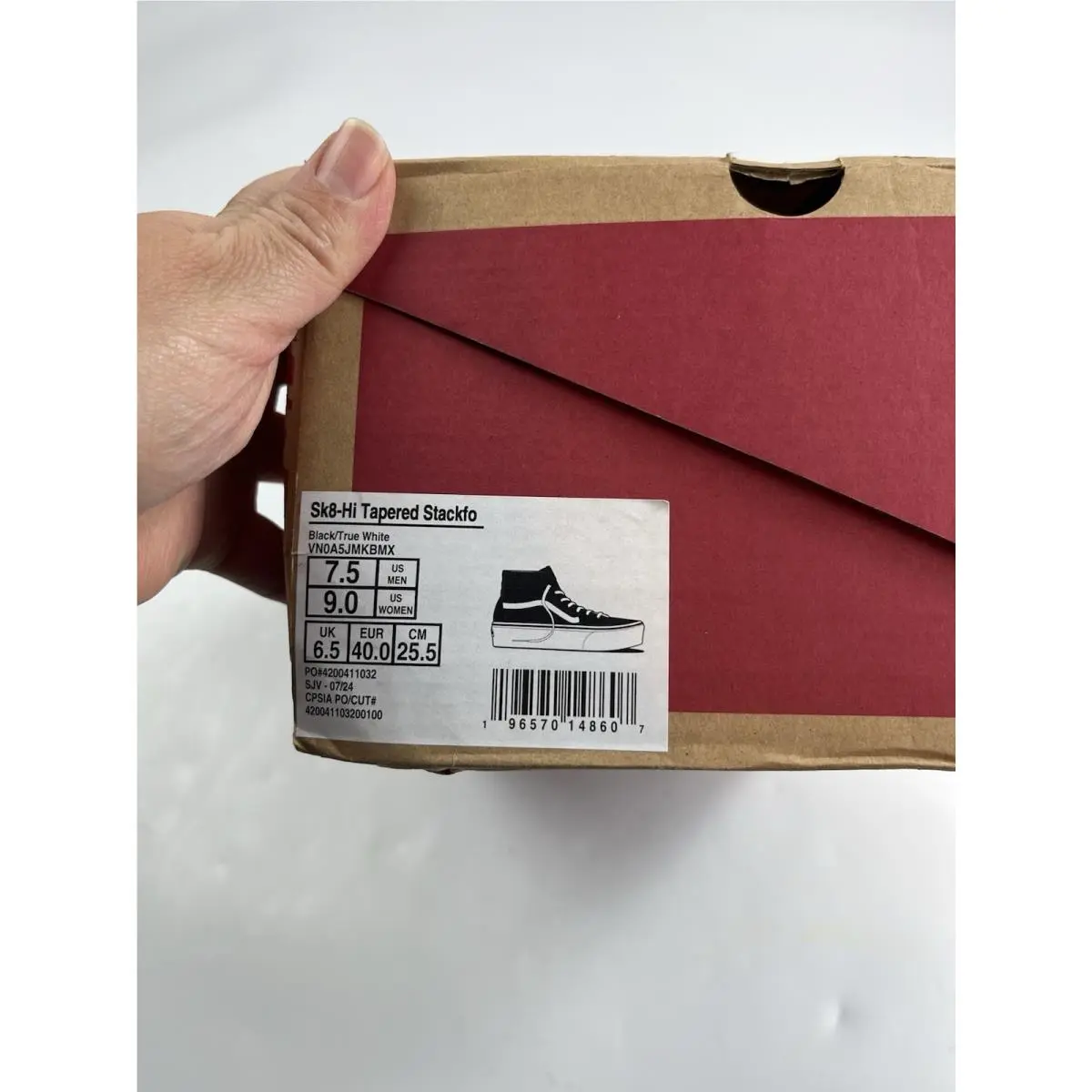 Vans shoes - Vans Sk8-Hi Tapered Stackfo - Tapered Stackfo - Black 1