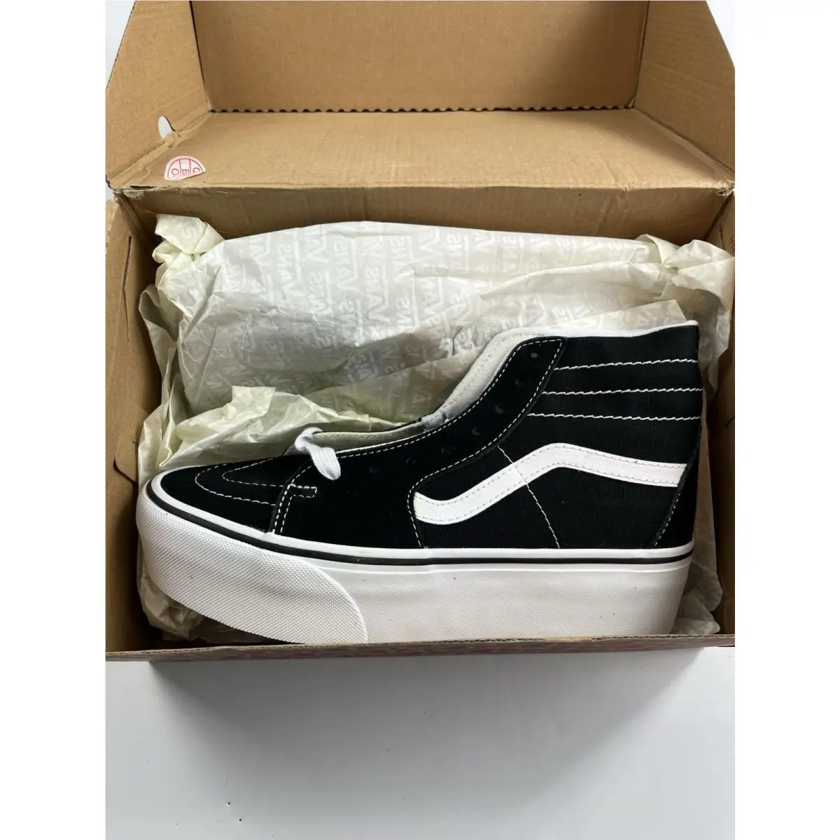 Vans Women’s Sk8-Hi Tapered Stackfo Black/true White Shoes W9 M7.5