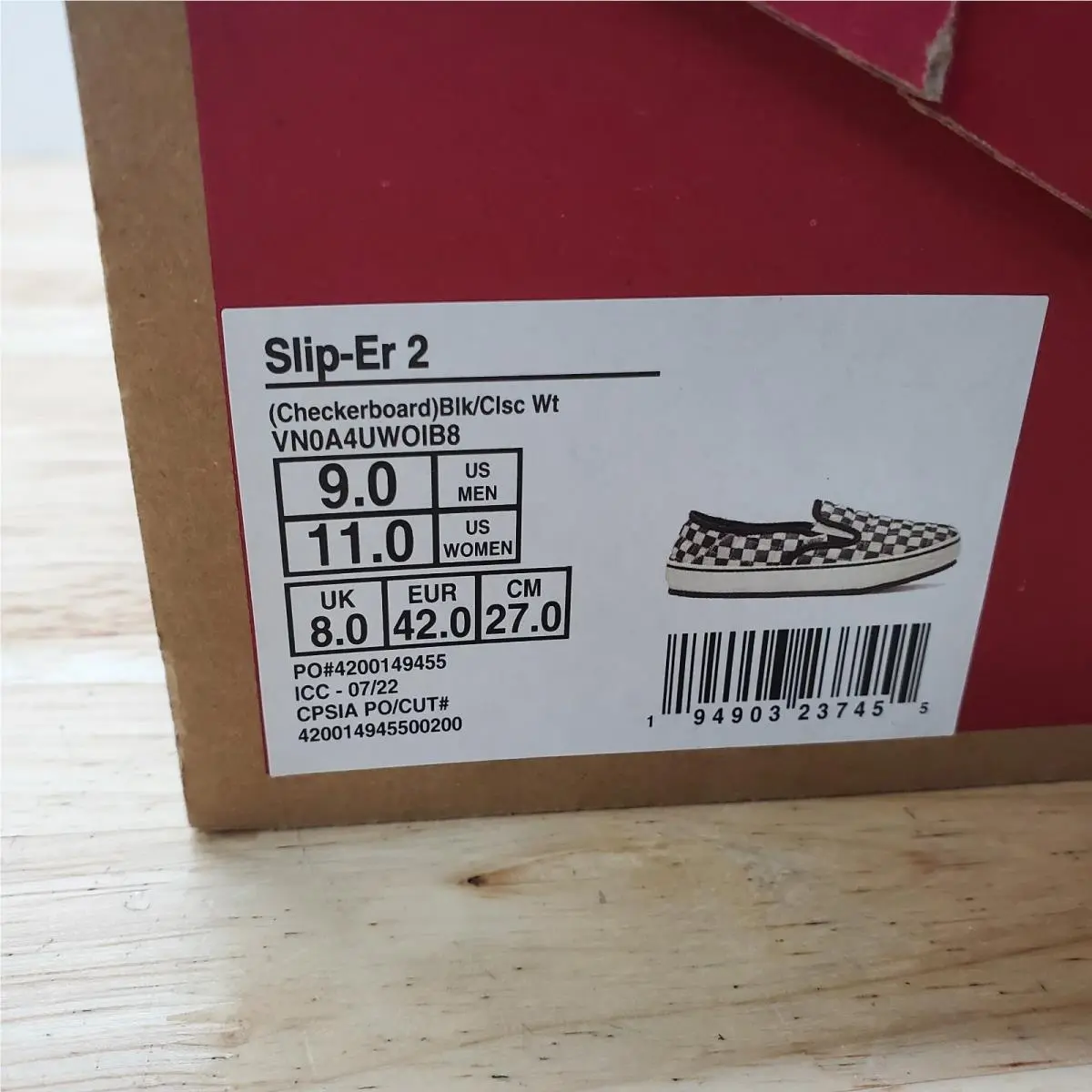 Vans shoes - VANS Slip-Er - VN0A4UWOIB8 - Black, Manufacturer: Black/Classic White 10