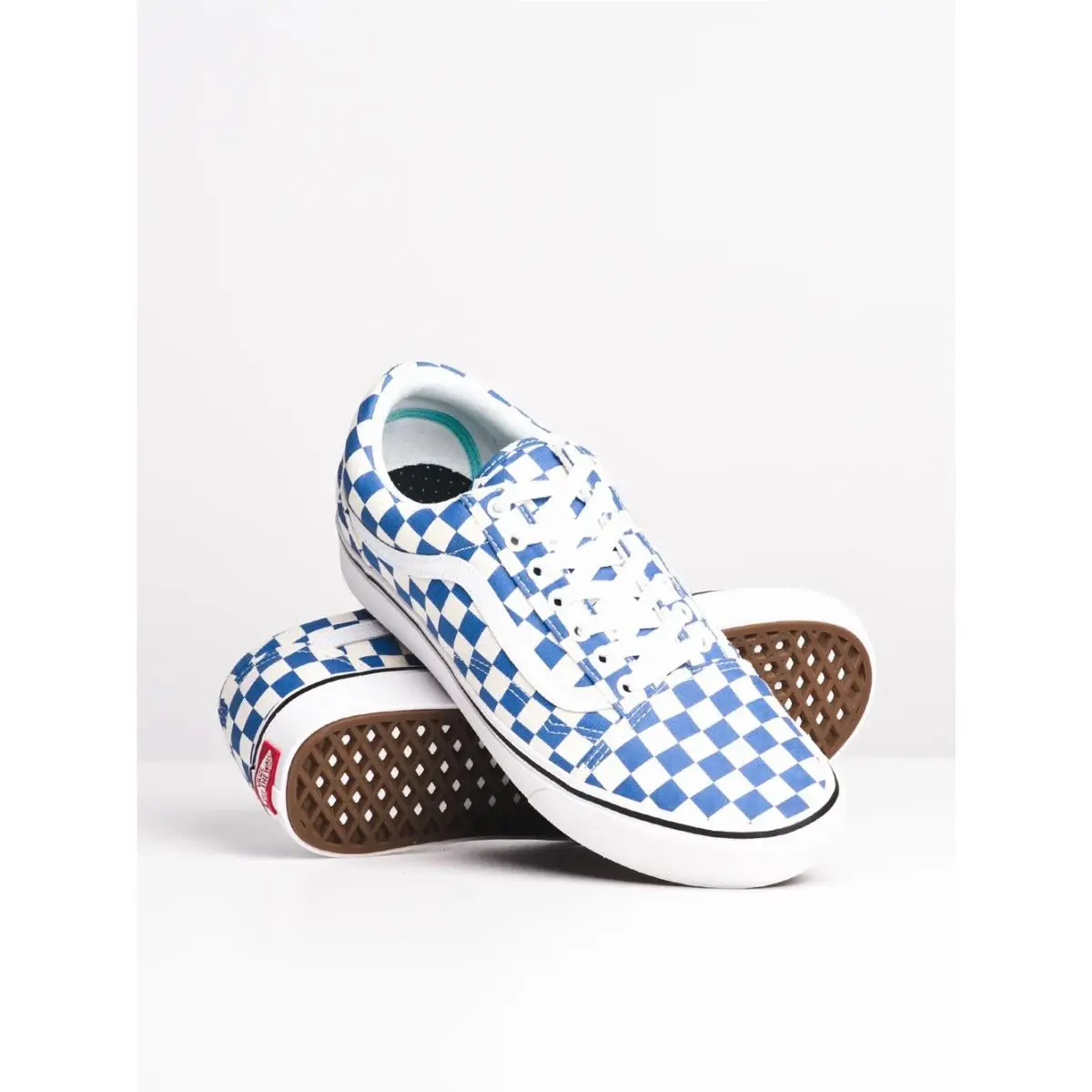 Vans Comfycush Old Skool Checker Lapis Blue Unisex Skate Shoes Size 6.5 M 8 W