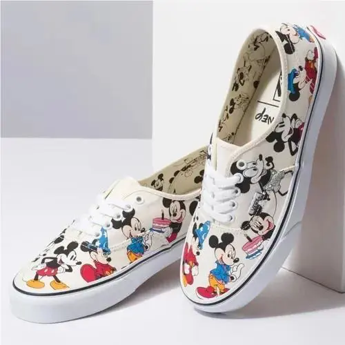 Vans Disney Mickey`s Birthday Men`s Canvas Skate Shoes Size 13