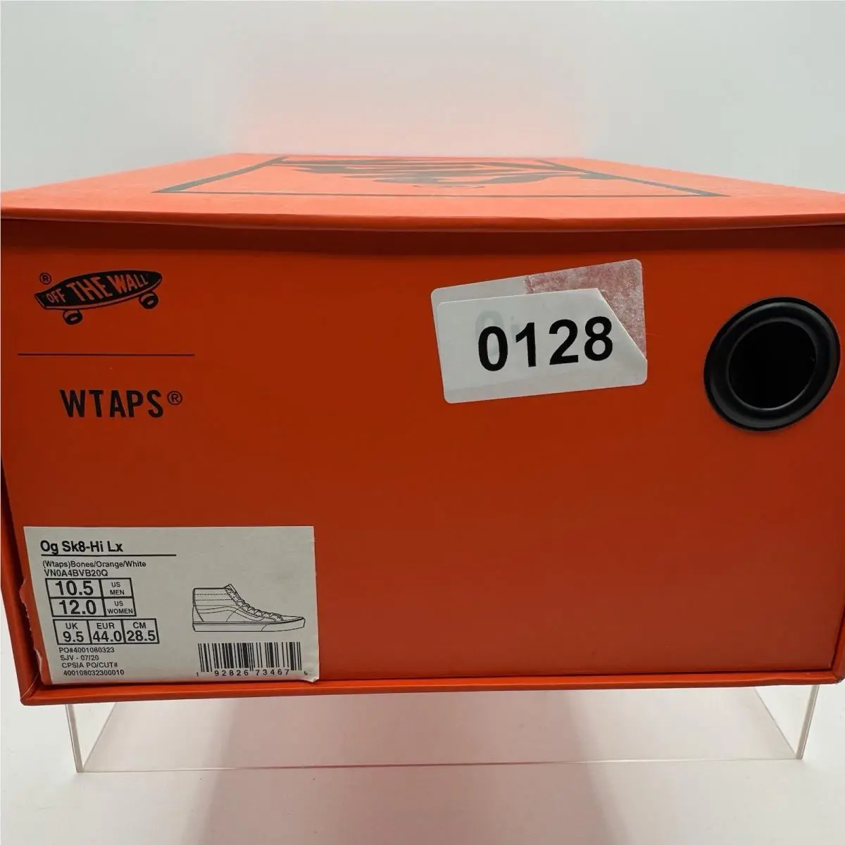 Vans shoes - Vans Vault Sk8-Hi x WTAPS Bones - VN0A4BVB20Q1 - Bones/Orange/White 6