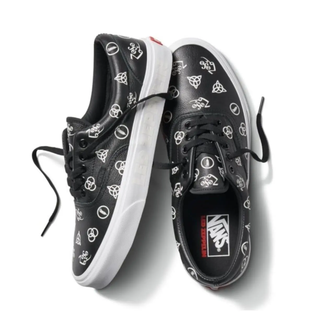 Vans Era Led Zeppelin Black/white Men`s Skate Shoes Size 13