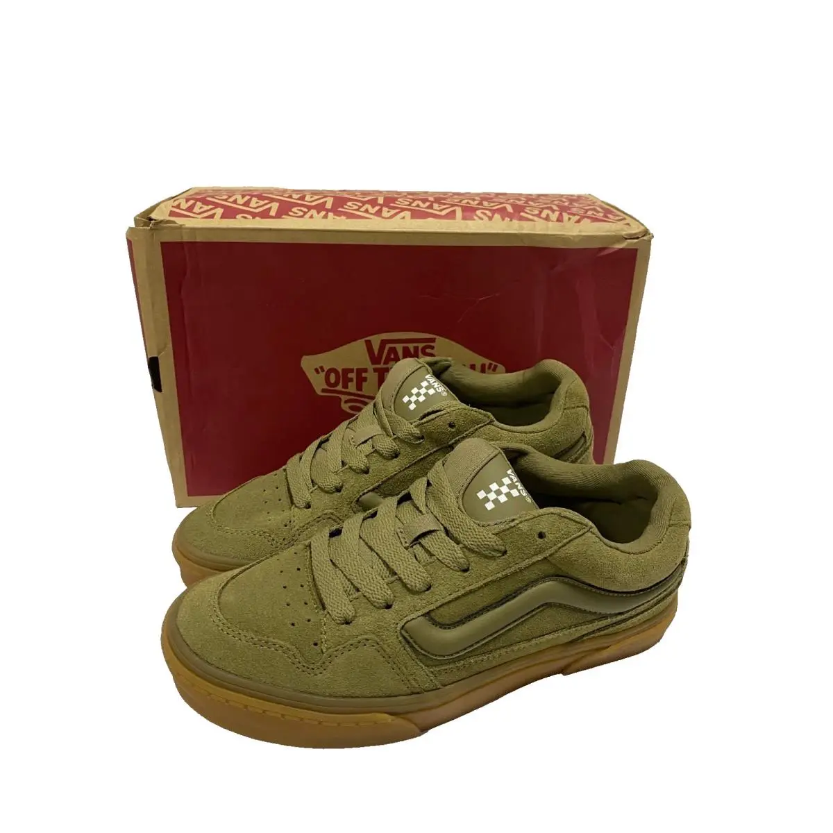 Vans Van`s Women`s Caldrone Shoes US 7.5 Translucent Gum Goth Olive/green