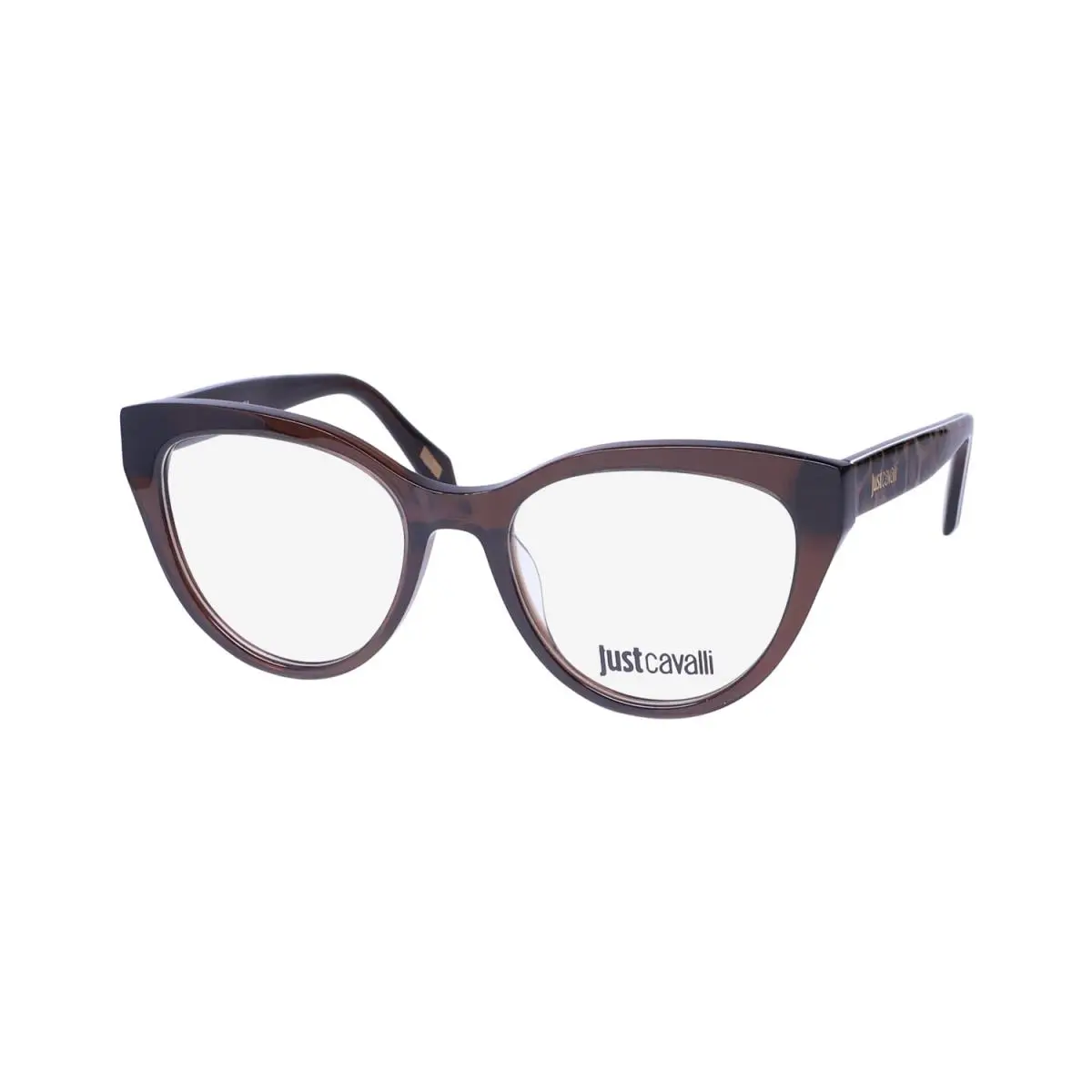 VJC001 Eyeglass Frame/glasses Full-rim Geek Style Womens Eyewear Transparent Brown by Just Cavalli