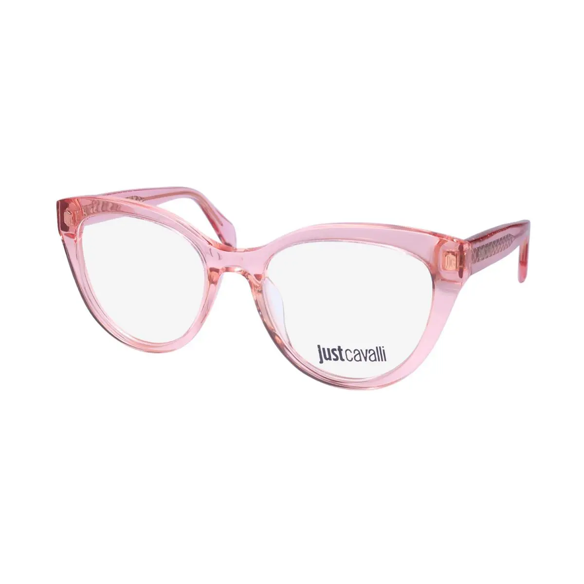 VJC001 Eyeglass Frame/glasses Full-rim Geek Style Womens Eyewear Transparent Peach by Just Cavalli