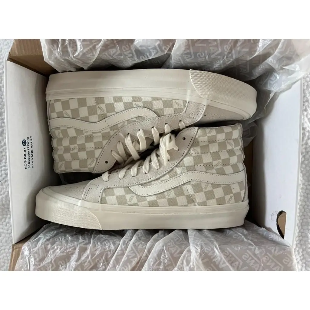 Vans Vault OG sk8-hi lx White/off White Heckerboard Suede/canvas