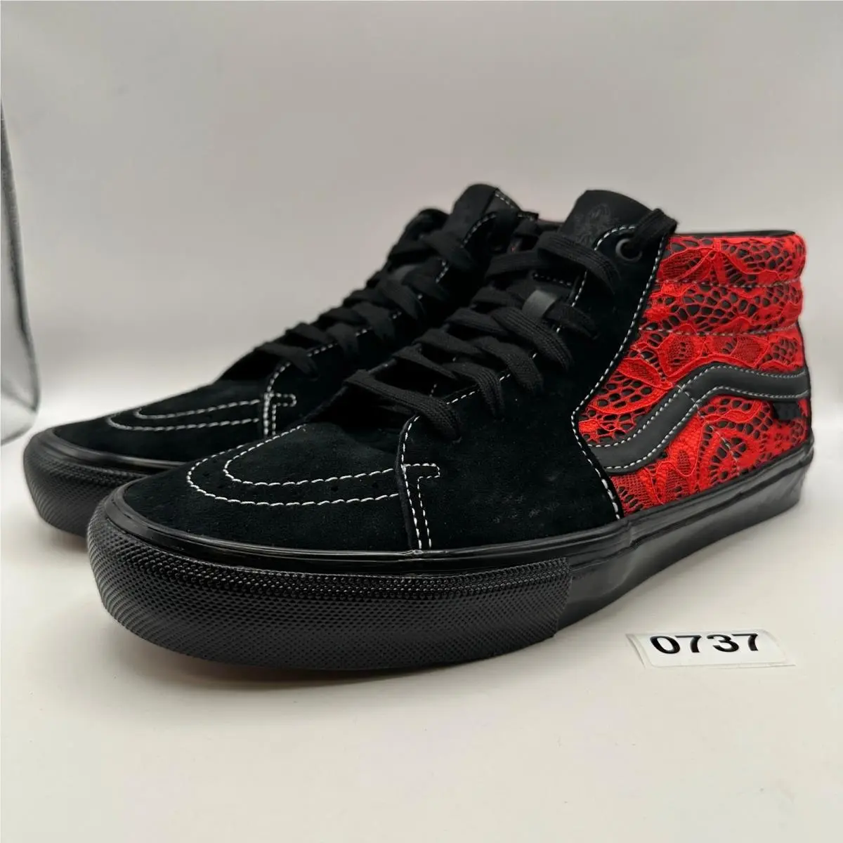 Vans X Premier Men`s 7.5 Skate Grosso Mid Black HI Risk Red Rare Limited Edition