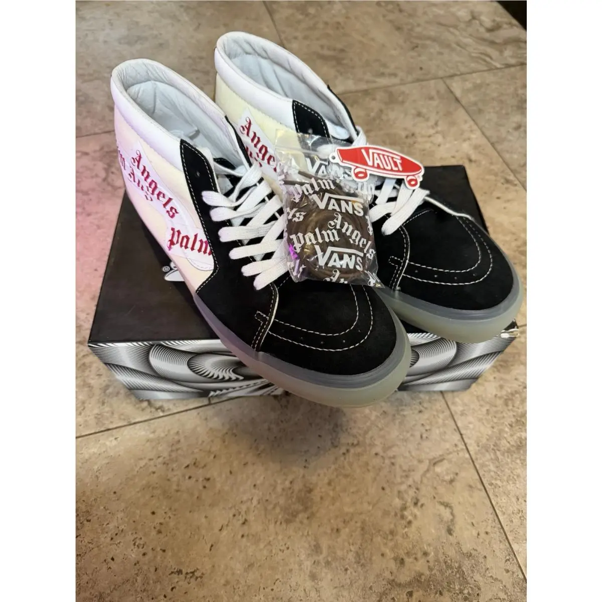 Palm Angels x Vault by Vans SK8-Mid Vlt LX Sneakers Black/white Sizes