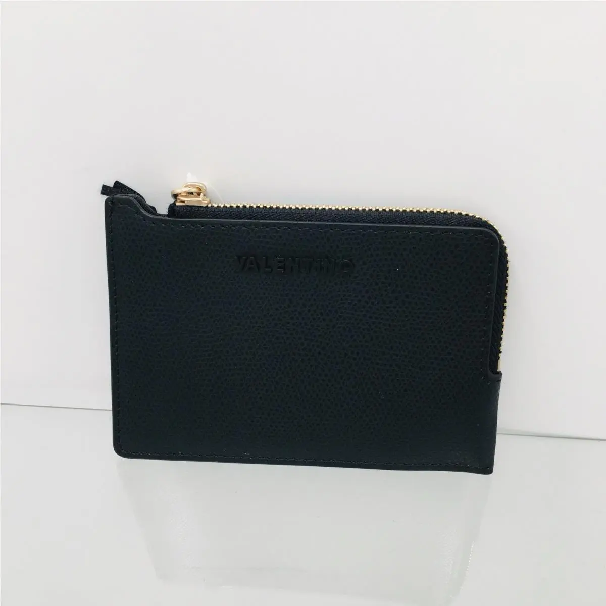 Valentino BY Mario Valentino Gia Leather Card Wallet Black WA3743GN