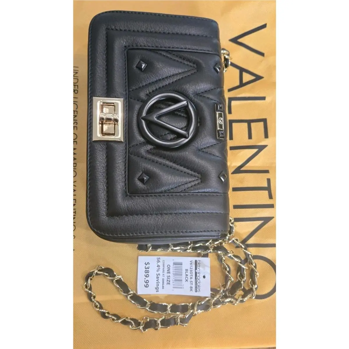 Mario Valentino Beatriz Small Club Size Milano Italy Sauvage Leather Crossbody