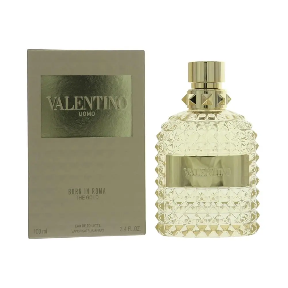 Born In Roma Gold 3.40 Oz Eau De Toilette Spray by Valentino Box For Men
